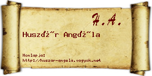 Huszár Angéla névjegykártya